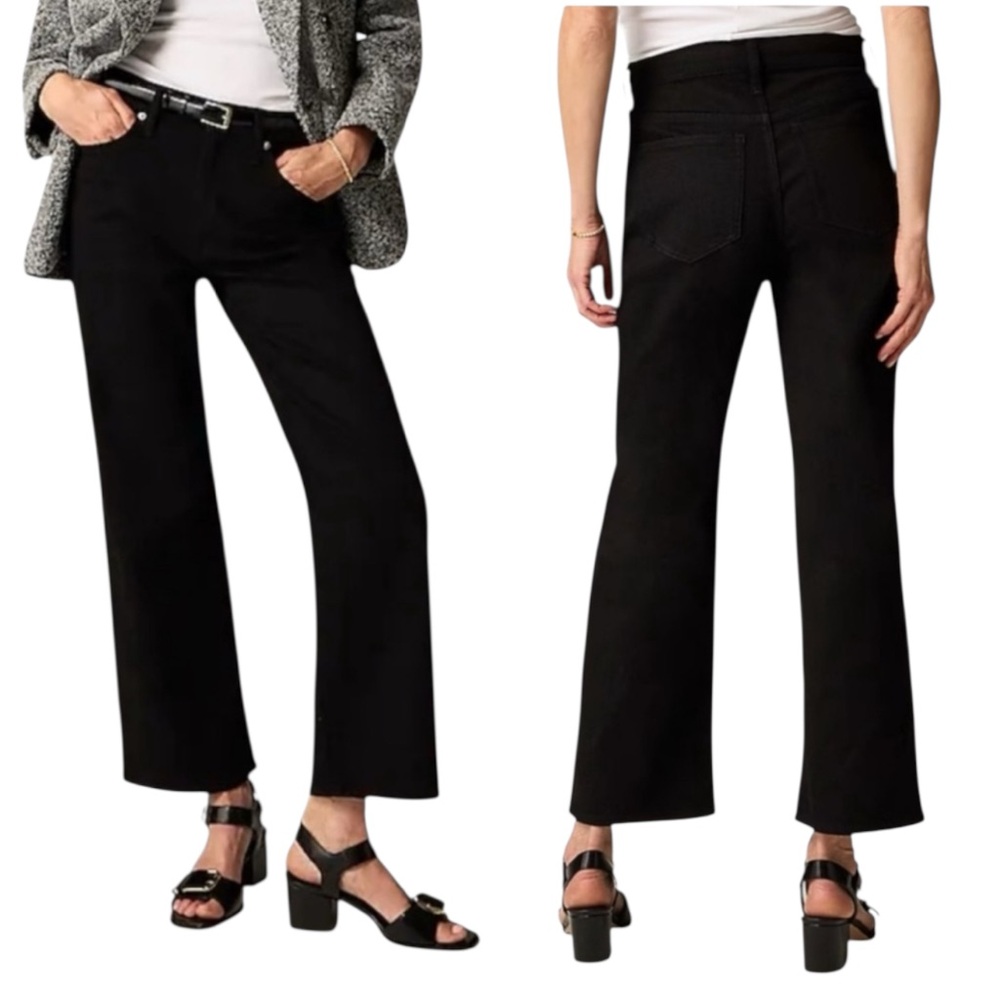 NWOT J. Crew 1996 Curvy Slim Fit Wide Leg Black Wash‎ Denim Jean Sz. 31